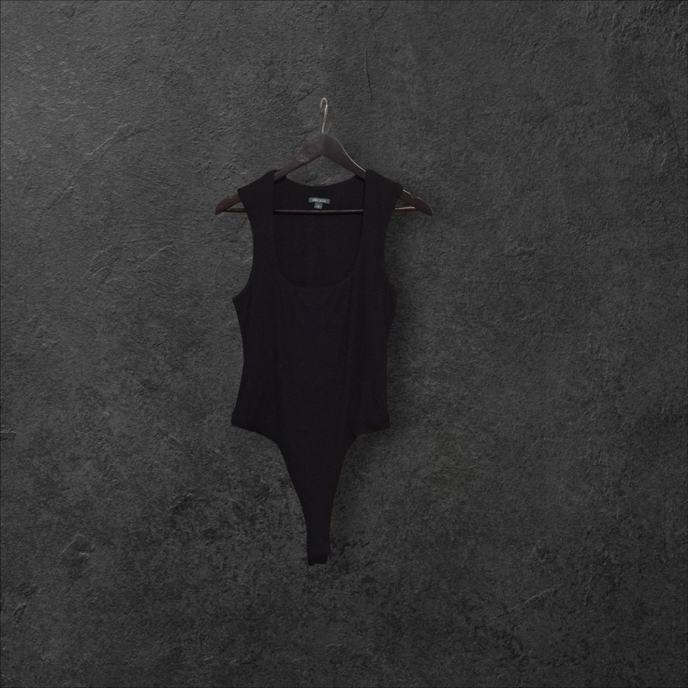 Wild Fable Black Sleeveless Fitted Bodysuit Size MEDIUM NWOT